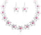Flyonce Prom Jewelry Daisy Flower Necklace with Earrings Set for Women, Movie Doll Cosplay Jewelry Set Dress Up Accessories for Prom Dress...