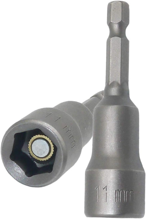11mm Hex Shank Magnetic Nut Driver Power Screw Drill Bits Socket Wrench Tools 2Pcs...