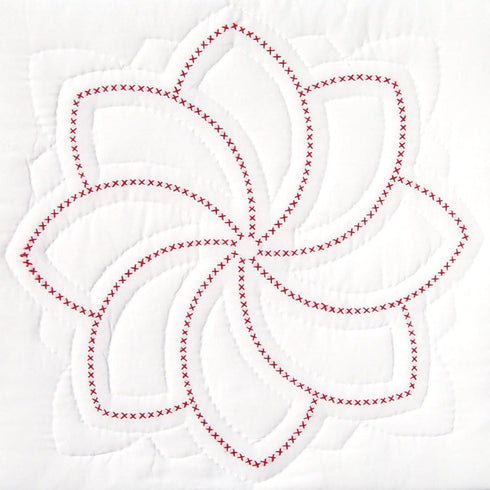 Jack Dempsey XX Pinwheel 18" Quilt Blocks, King, White...
