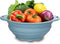 Collapsible Camping Bowl 88oz Collapsible Silicone Salad Bowl Large Silicone Bowl for Outdoor Hiking Travel Storage and Mixing(Light Blue)...