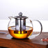 Glass Teapot with Removable Infuser Stovetop & Microwave Safe Borosilicate Clear Glass Teapot (22OZ)...