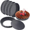 6 Pack 5 Inch Mini Tart Pans with Removable Bottom, Nonstick Round Quiche Pan Heavy Duty Fluted Sides for Tartlets, Mousse Cakes, Dessert Baking...