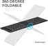 iClever Portable Keyboard, Foldable Bluetooth Keyboard with Stand Holder, USB-C Charge, PU Leather, Tactile Typing Feedback, Pocket-Size Folding K...