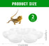 2 Pcs Hermit Crab Ceramic Food Dish, Small Hermit Crab Water Dish Hermit Crab Kit Mini Food Dish Kit for Hermit Crab Tarantula and Snail (White)...