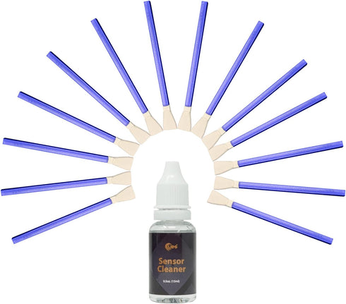 Digital Camera Micro Four-Thirds 4/3 (MFT) 12mm Sensor Cleaning Swabs x 14pcs + 15ml Liquid Cleaner for Mirrorless MILC and ILDC......