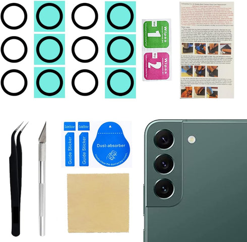 2 Set Back Camera Lens Replacement for Samsung Galaxy S22 and 22+ Plus with Professional Repairing Tool Kit and Installation Instruction......