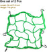2 PCS Cargo Net,11.8 inch x11.8 inch Rack Elastic Storage Net 6 Adjustable Hooks for Bike Bicycle Motorcycle (Green)...