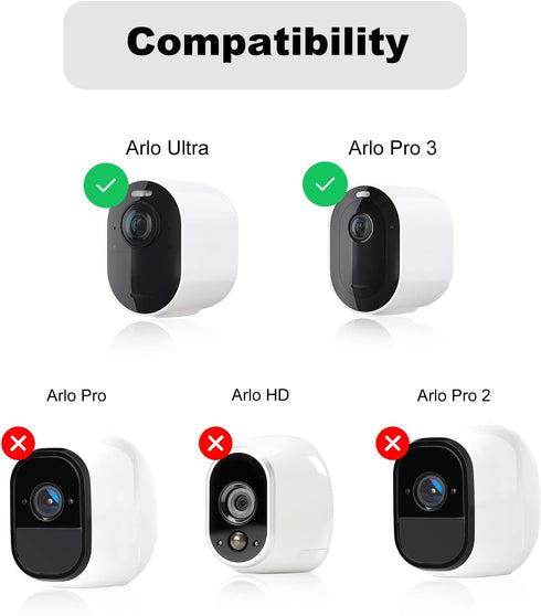 Charging Cable for Arlo Ultra/Ultra 2/Pro 3/Pro 4, Weatherproof Outdoor Magnetic Power Cable with Quick Charge Adapter, 10 Feet White (NOT Compati...