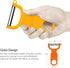 Original Vegetable Peeler, Potato Peelers for kitchen Carbon Steel Blade 3-Pack Orange/Blue/Yellow...