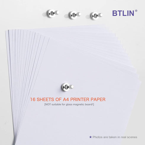 BTLIN Small Fridge Magnets Strong, Mini Metal Magnetic Push Pins for Kitchen Refrigerator Magnetic Board Whiteboard Office 24Pack...