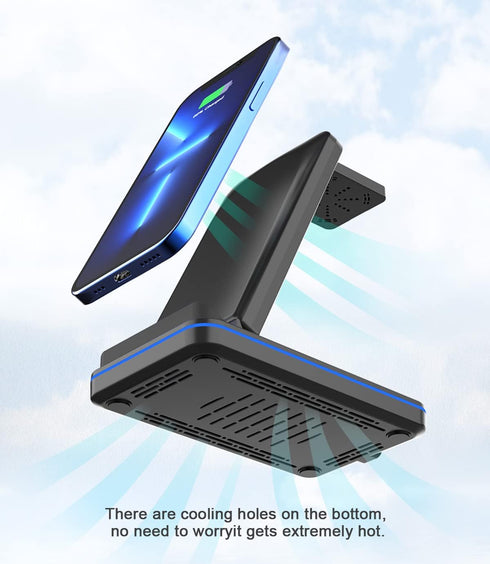 3 in 1 Multi-Function Wireless Charger Stand...