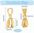 1 Box 100Pcs Pinch Bails Metal Pinch Clip Bail Clasp Dangle Bead Necklace Pendant Connector Brass Pinch Clasp Findings for Jewelry Making Clasps S...