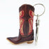 WitnyStore 3" High Cowboy Boot Keyring - Miniature Collectibles - Realistic Hand Made and Painted Leather Key Organizer Keychain Gifts and Souveni...