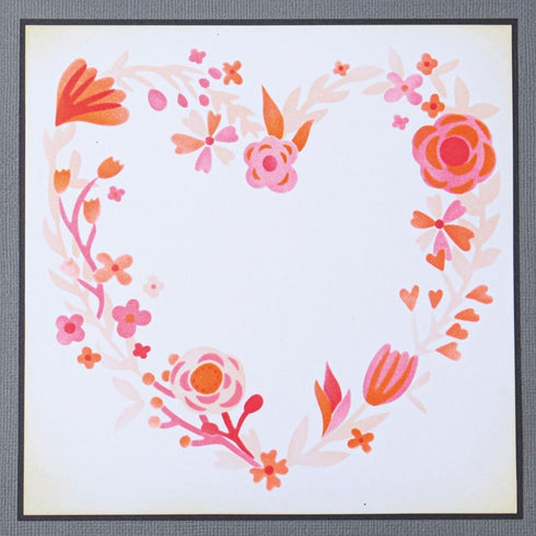 Sizzix Layered Reusable Crafts 4PK Heart Wreath by Olivia Rose | 665839 | Chapter 4 2022 Stencils, Mulitcolour...