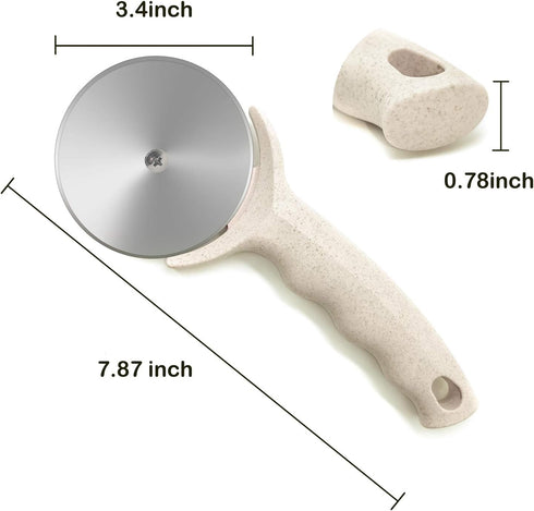 Pizza Cutter Wheel, Stainless Steel Pizza Cutter with Cover, Super Sharp Pizza Slicer-Dishwasher safe,Smooth Rotating Pizza Wheel Safe with Health...