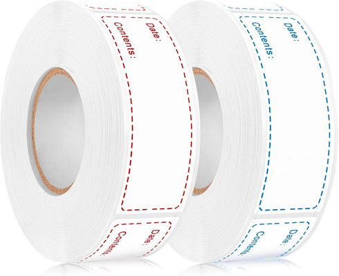 1000Pcs Removable Freezer Labels,1 x 3 Inch Food Labels for Food Containers Food Date Stickers Refrigerator Food Storage Labels Easy Clean No Resi...