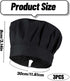 3 Pack Black Chef Hats Caps Hibachi Hats Adult Baker Chef Works Hats Womens, Chef Cap Reusable Cooking Hat for Men, Adjustable Washable Pizza Hat,...