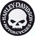 Harley Willie G. Skull 9" Embroidered Patch | Large Halfskull Motorcycle Emblem Black & White...