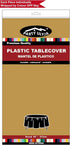 Gold Plastic Tablecloths 2 Pack Disposable Table Covers 84 Inch Circle Bridal Shower Party Tablecovers PEVA Vinyl Table Cloths for BBQ Picnic Birt...