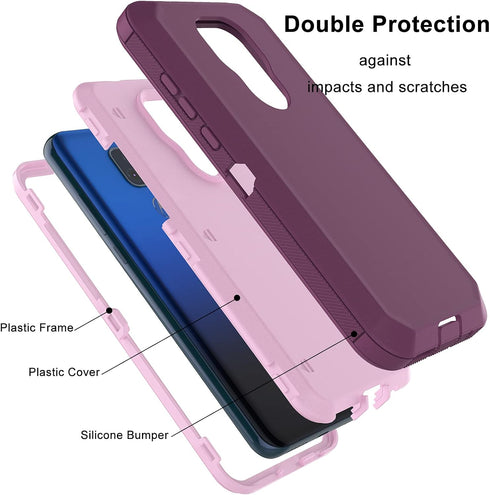 for Moto G Play Case, Heavy Duty Armor Rugged Drop Protection Shockproof Protective Hard Plastic Cover Rubber Bumper Dual Layer Hybrid Phone Case ...