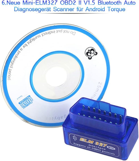 JOYING ELM 327 V2.1 Bluetooth Vehicle Diagnostic Tool OBD2 OBD-II ELM327 Car Interface Scanner Works On Android......