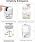 (100+250+350ML) White 3 CUP Cordless Mini Food Chopper,Small Food Processor for Garlic,Nut,Meat...