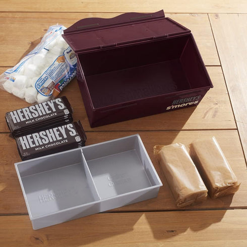 Hershey's S'mores Caddy, Store All Essentials for Making S'mores, S'mores on the Go, Camping Essentials, Ideal for Picnics and Tailgating, Removab...
