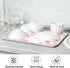 Pink White Polka Dot Dish Drying Mat for Kitchen Counter 18 x 24 Inch Absorbent Microfiber Valentines Dry Dishes Rack Mats Drainer Mat Dish Drying...