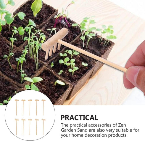 DOITOOL Mini Zen Garden Tool Rake Set, 10Pcs Zen Garden Sand Rake Tool, Meditation Feng Shui Decor Zen Garden Accessories for DIY Home Office Tabl...