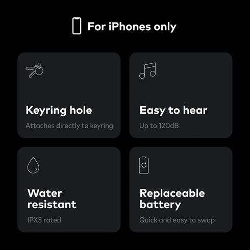 Chipolo ONE Spot (2021) - Key Finder, Bluetooth Tracker for Keys, Bag - Works with The Apple Find My app (only for iOS) (Almost Black)...