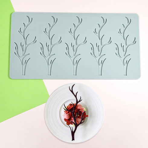 TUKE Tuile Mold 3D Branch Molds Silicone Tuile Fondant Molds Hollow Candy Lace Silicone Molds for Baking, Polymer Clay, Sugar Craft Dessert Cupcak...