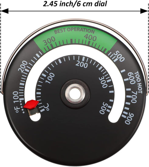 Magnetic Wood Stove Thermometer Oven Temperature Thermometer for Wood Burning Gas Stoves Chimney Pipe Avoiding Destroyed by Overheat(1 Piece)...