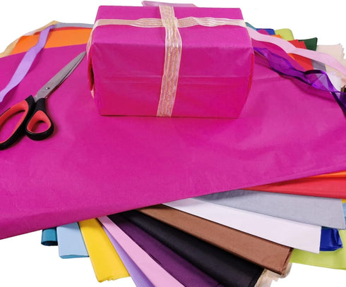 RUSPEPA Gift Wrapping Tissue Paper - Hot Pink Tissue Paper for Gift Wrap, Art Crafts, DIY, Pack Bags, Birthday, Wedding and More - 19.5 x 27.5 inc...