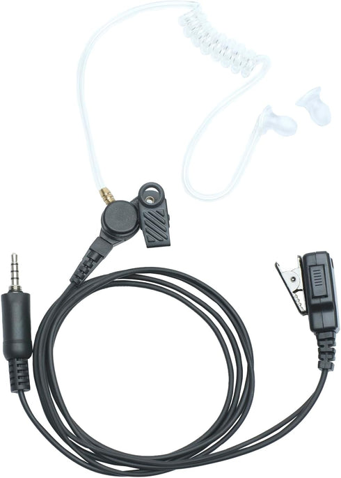 Sarcia VX-6R Earpiece Headset with PTT Mic and Acoustic Tube for Yaesu VX-6 VX-7R VX-170 FT-270 Standard Horizon HX210 HX400 HX750S Walkie Talkie ...