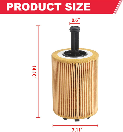 Oil Filter Compatible with Audi A3 VW Beetle Bora CC Eos Golf Jetta Passat Eurovan Replaces# HU 719/7 X, 045115466, 071115562 (2Pcs)...