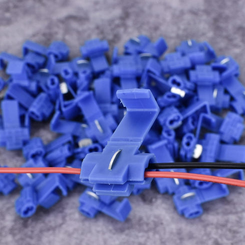60Pcs Solderless Quick Splice Wire Connectors 18-14 AWG Splice Connector Snap Electrical Wire Connector Cold Pressed Insulated Electric Wire Splic...
