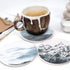 Lahome Mountain Range Coasters - Round Drinks Absorbent Stone Coaster Set with Ceramic Stone and Cork Base for Kinds of Mugs and Cups (Mountain Ra...