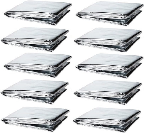 GALAXYLENSE Emergency Mylar Thermal Blanket for Survival First Aid Kits Army Outdoors Hiking Camping Bug Out Trauma Desert All Weather Condition P...