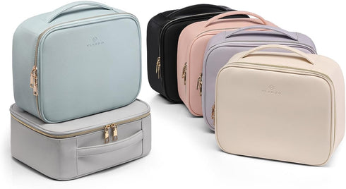 Vlando Toiletry Bag, Large Wash Bag, Travel Cosmetic Make-up Bag, Multi-compartment with Dividers for Cosmetics Makeup Brushes Toiletry Jewelry Ac...