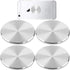 SALEX Phone Metal Plates 4 Pack for Magnetic Car Mount. Kit of 4 Clear Silver Round 3M Adhesive Discs Without Holes for Case Back. Strong Circular...