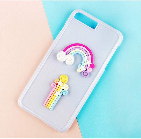 Fewo Rainbow and Cloud Fondant Molds Silicone Gum Paste Polymer Clay Resin Sugar Craft Mould Birthday Party Baby Shower Cake Cupcake Decorating To...