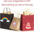 AZOWA Gift Bags Black Kraft Paper Bags with Handles (Black, 12 Pcs, 5 x 3.1 x 8.2 in)...