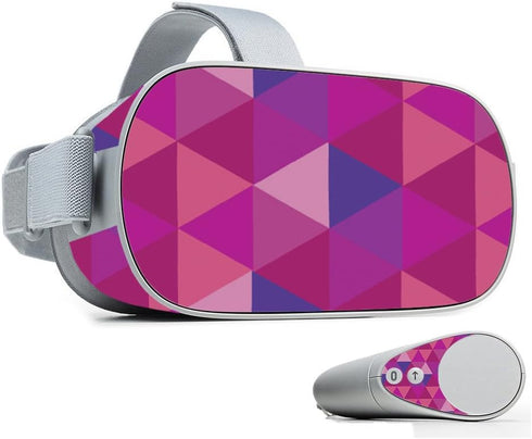 MightySkins Skin Compatible with Oculus Go Mobile VR - Pink Kaleidoscope | Protective, Durable, and Unique Vinyl Decal wrap Cover | Easy to Apply,...
