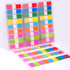 Sticky Tabs,moinkerin 900 Pieces Transparent Sticky Notes Book Tabs PET Multicolor for Bookmarks,Studying,Office,School Planner Memo...