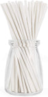 100Pcs 6 Inch Cake Pop Sticks, White Paper Lollipop Sticks, Paper Treat Sticks for Cookies, Candy, Chocolate, Cake Topper...