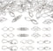 Pandahall 42Pcs Infinity Symbol Connectors Charms Alloy Heart Infinity Link Charms 7 Styles Tibetan Style Pendants for DIY Bracelet Necklace Jewel...