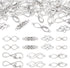 Pandahall 42Pcs Infinity Symbol Connectors Charms Alloy Heart Infinity Link Charms 7 Styles Tibetan Style Pendants for DIY Bracelet Necklace Jewel...