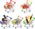 Shindel Mini Shopping Cart, Shopping Store Mini Toys Supermarket Handcart Shopping Cart Model, Desk Storage Toys Holder, Party Doll House Store Co...