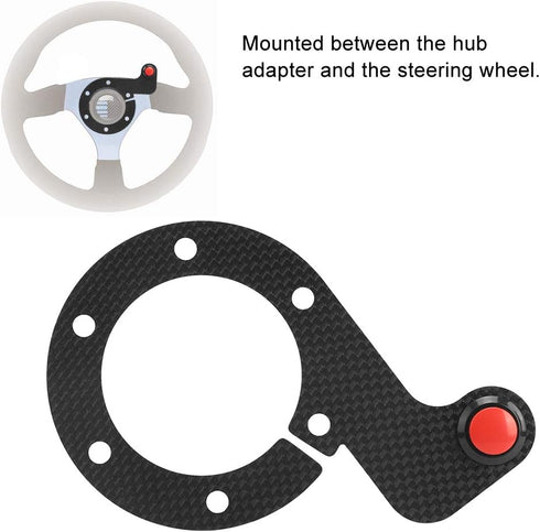 Universal Carbon Fiber Acrylic Steering Wheel Horn Button Single Dual Button Fit OMP VERTEX 6 Bolt Racing Wheel Easy Install...