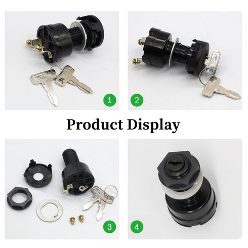 Panglong Starter Switch,Club Car DS Electric Golf Cart 1996-Up Ignition Key Switch, 36 Or 48 Volts,Suit 101826201...